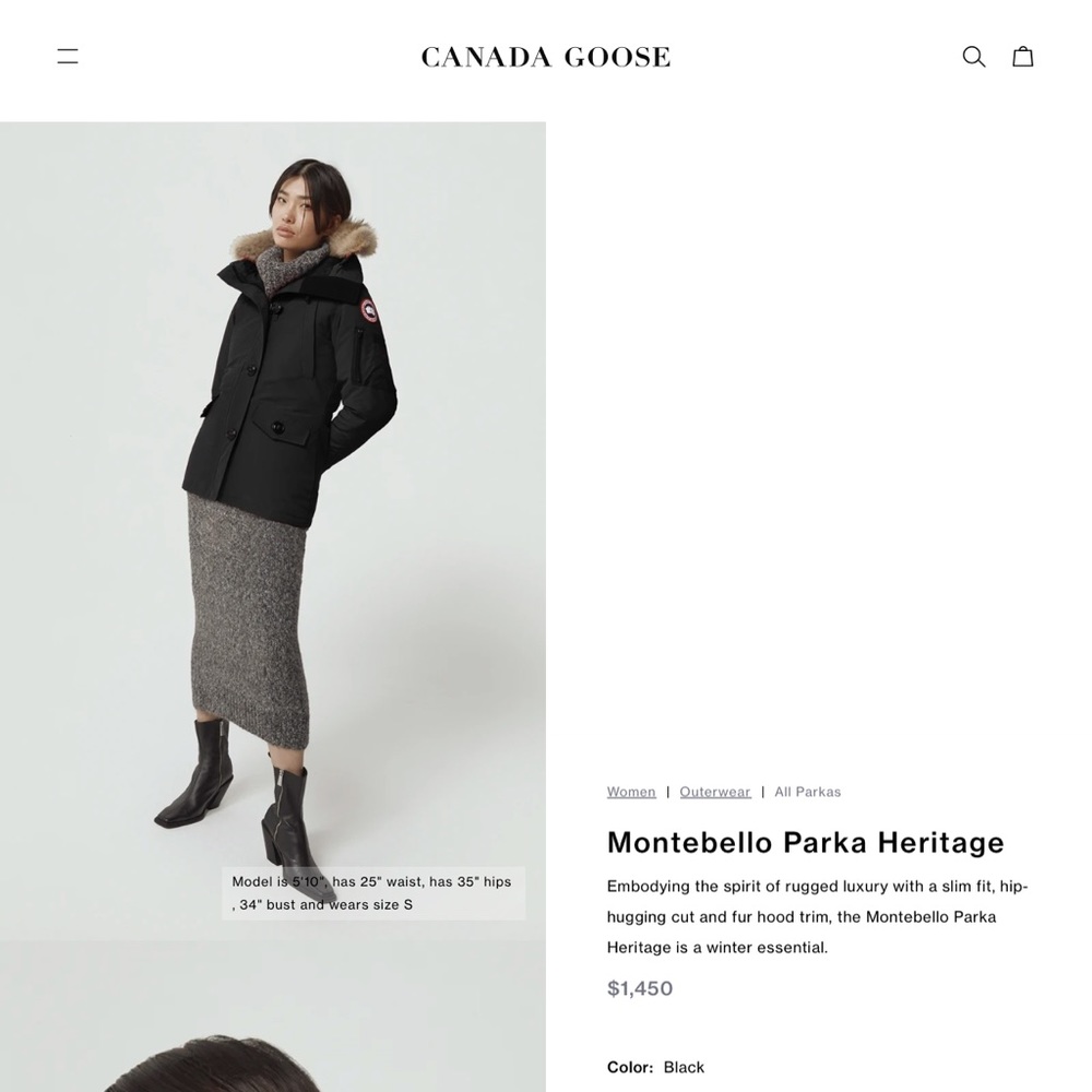 Montebello Parka Heritage Canada goose